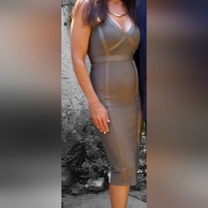 Dress, body con, bandage style from Venus.  Size small, Olive color